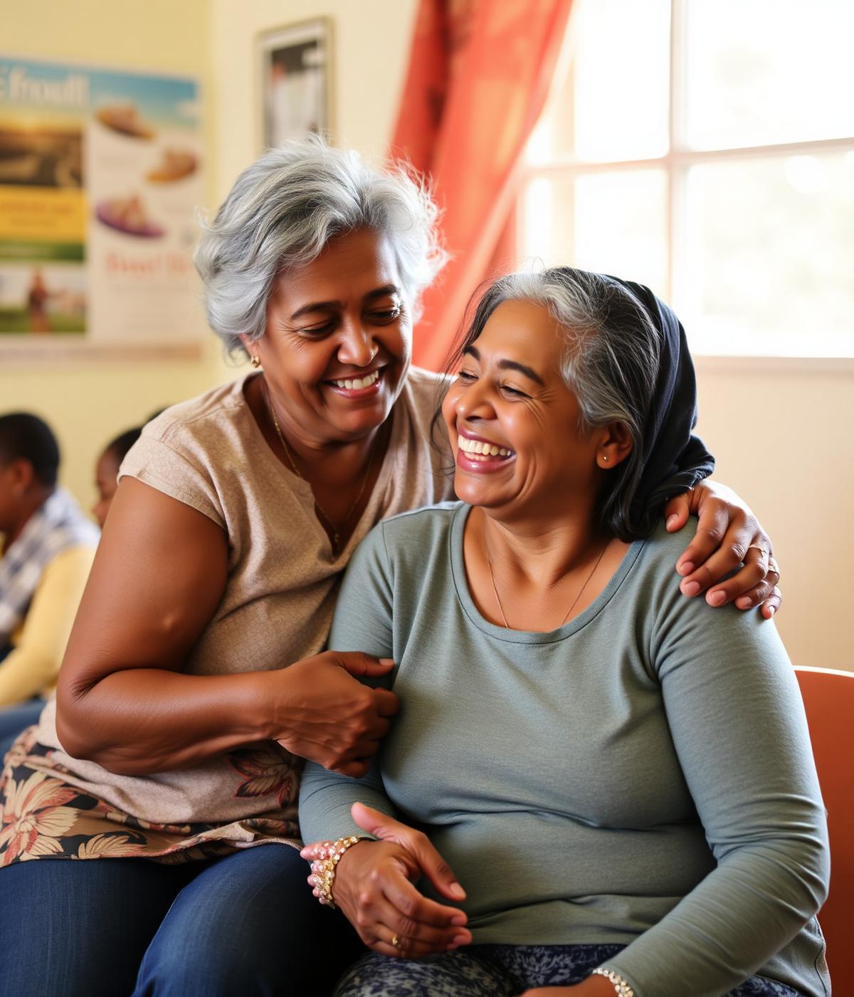 Two women mentoring each other
